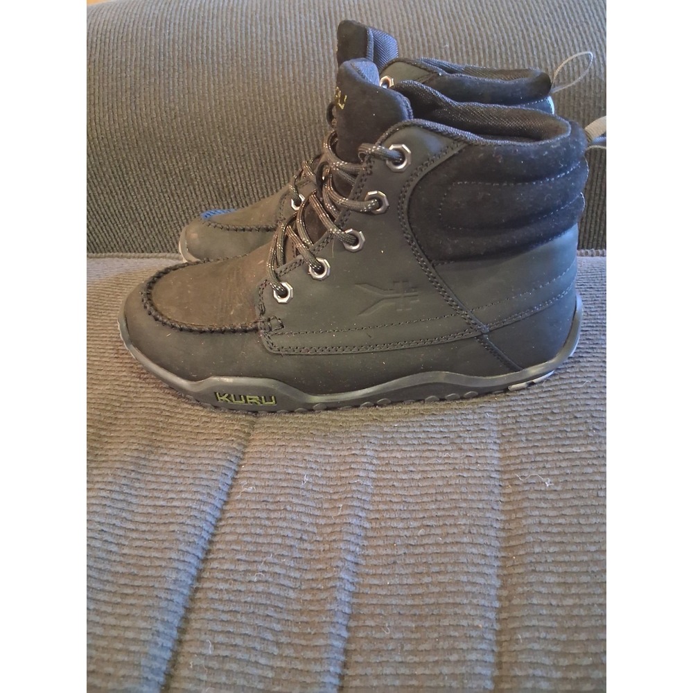 KURU Quest Men's Black Leather‎ Ankle Lace Up Camp Hiking Boots SZ 7